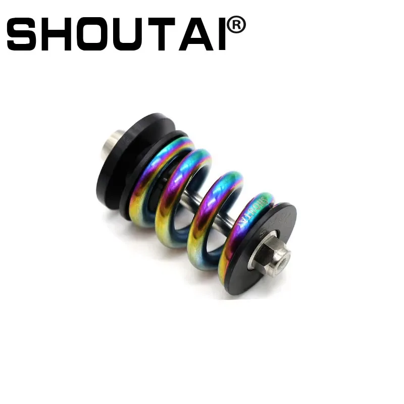 SHOUTAI-Rear Shock Absorber For Brompton BMX, TC4 Titanium Alloy, Bicycle Parts, 4 Colors, Spring