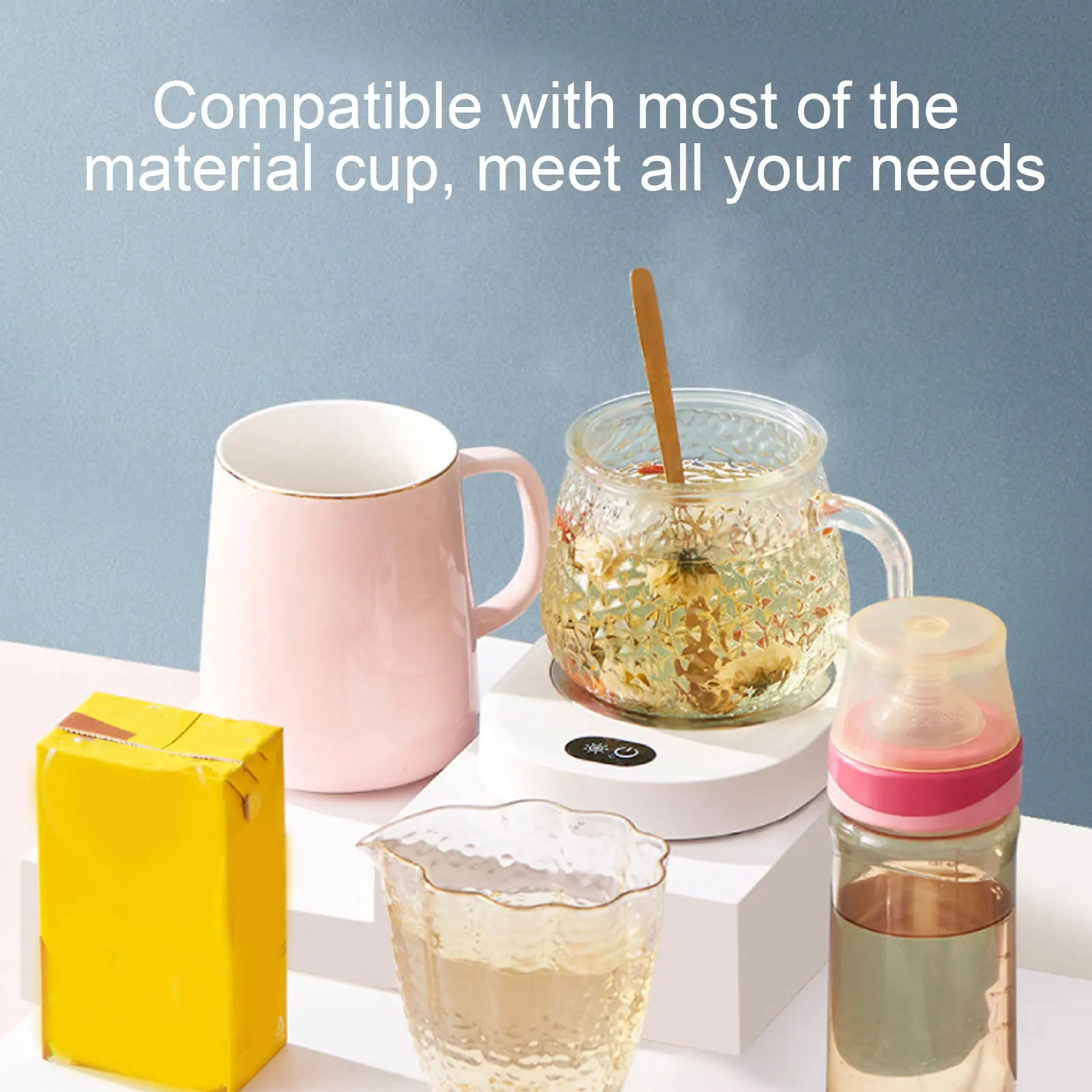 コーヒーカップウォーマー アルミ 50 ℃   定温 13W 簡単お手入れ電気加熱マグウォーマー オフィス ホーム用