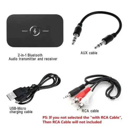 2020 NEW Bluetooth 5.0 Audio Receiver Transmitter 2 IN 1 RCA 3.5MM 3.5 AUX Jack USB Stereo Music Wireless Adapters For TV Car PC