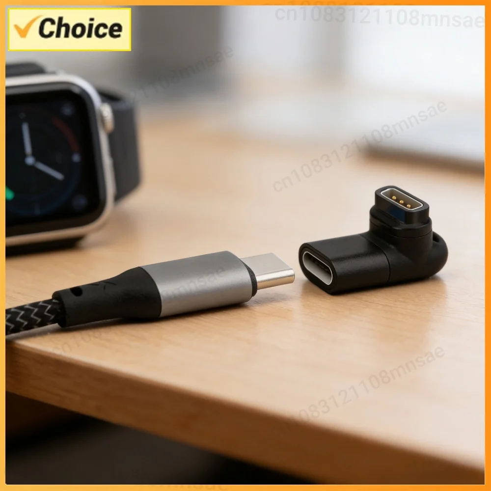 USB-C Charger Converter for COROS PACE4 PACE Pro NOMAD Type-C Charging Cable Converter 90 Degree Watch Charger Connector