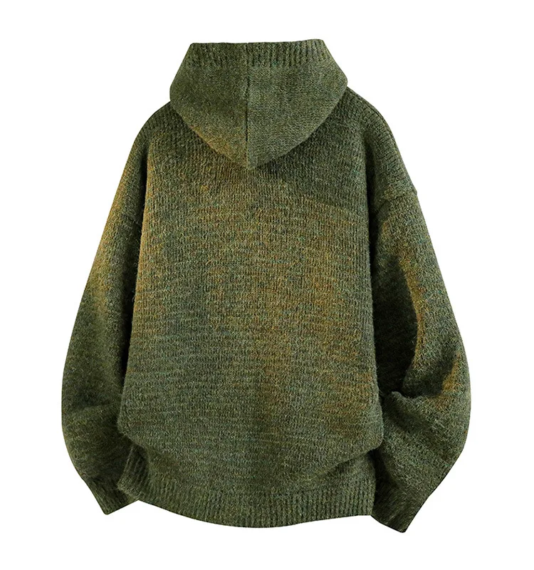 Neuer Herren-Cardigan mit Kapuze für Herbst und Winter, lockerer Strickpullover, warme Streetwear-Jacke für Studenten, weiches, lässiges Hemd für den Alltag, Herrenmode – Detail 12