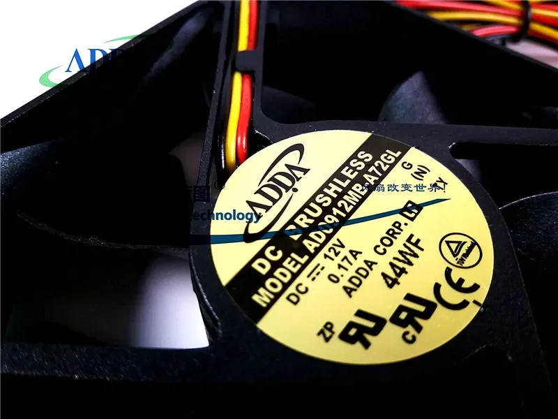 pa Ad0912mb-A72gl 9225 9025 9cm Double Ball Bearing 12v0.17a Chassis Cooling Fan