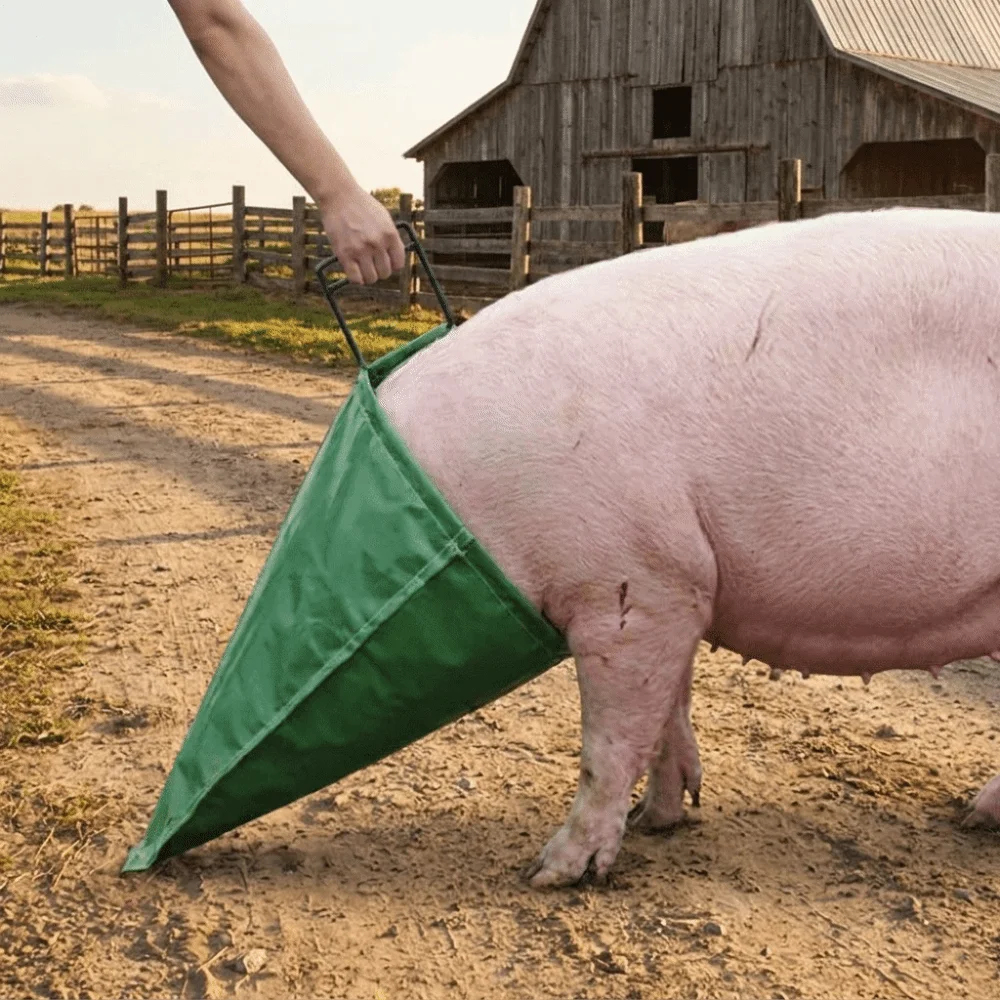 Farm Tools Sturdy Pig Head Cover Light Blocking Thickened Pig Restraint Hood Heavy Duty Pigs Drive Pig Farm Catch Breeding