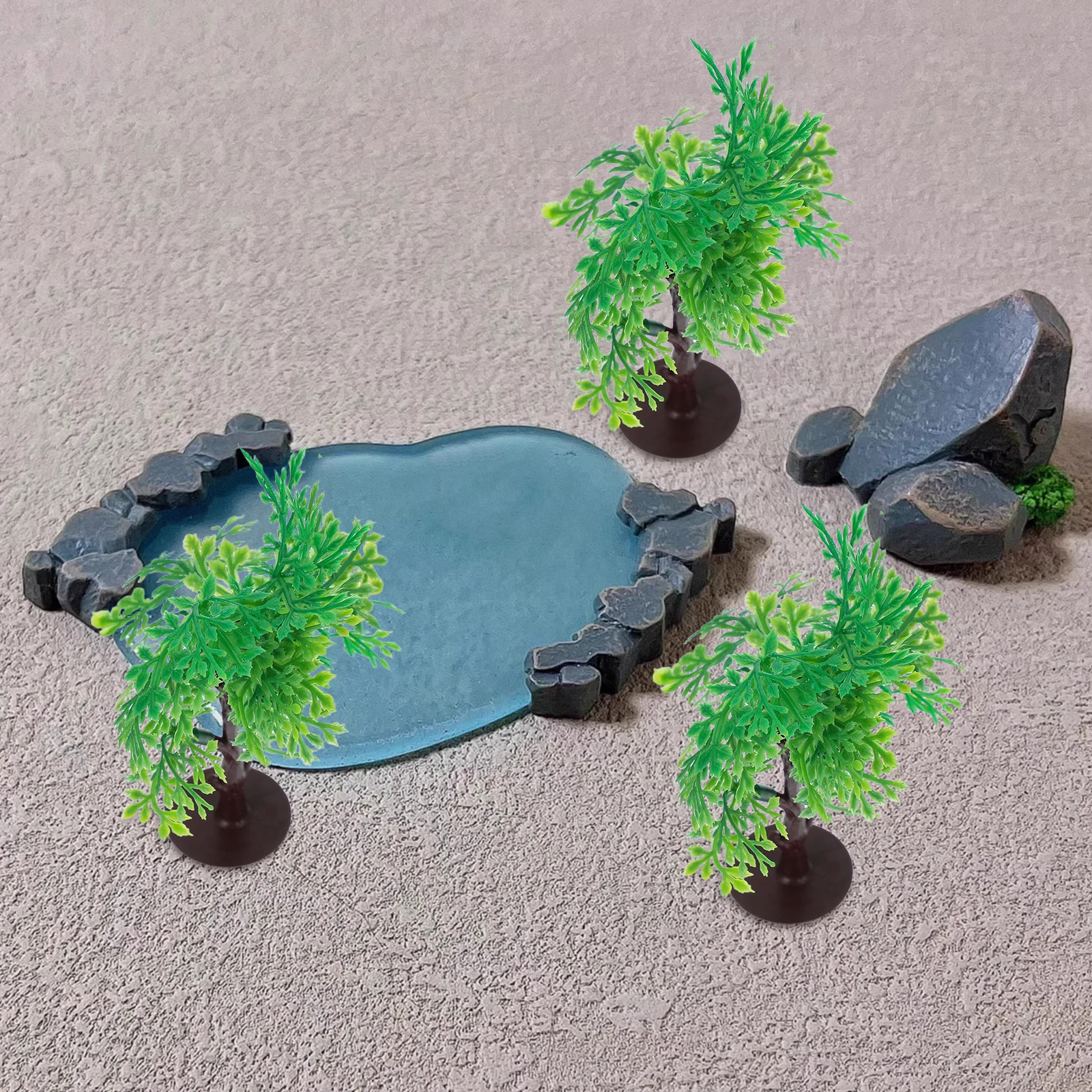 

10pcs Green Flower Tree Scenery Tree Artificial Trees For Model Landscape Miniature Train Diorama Wargame Park Decor