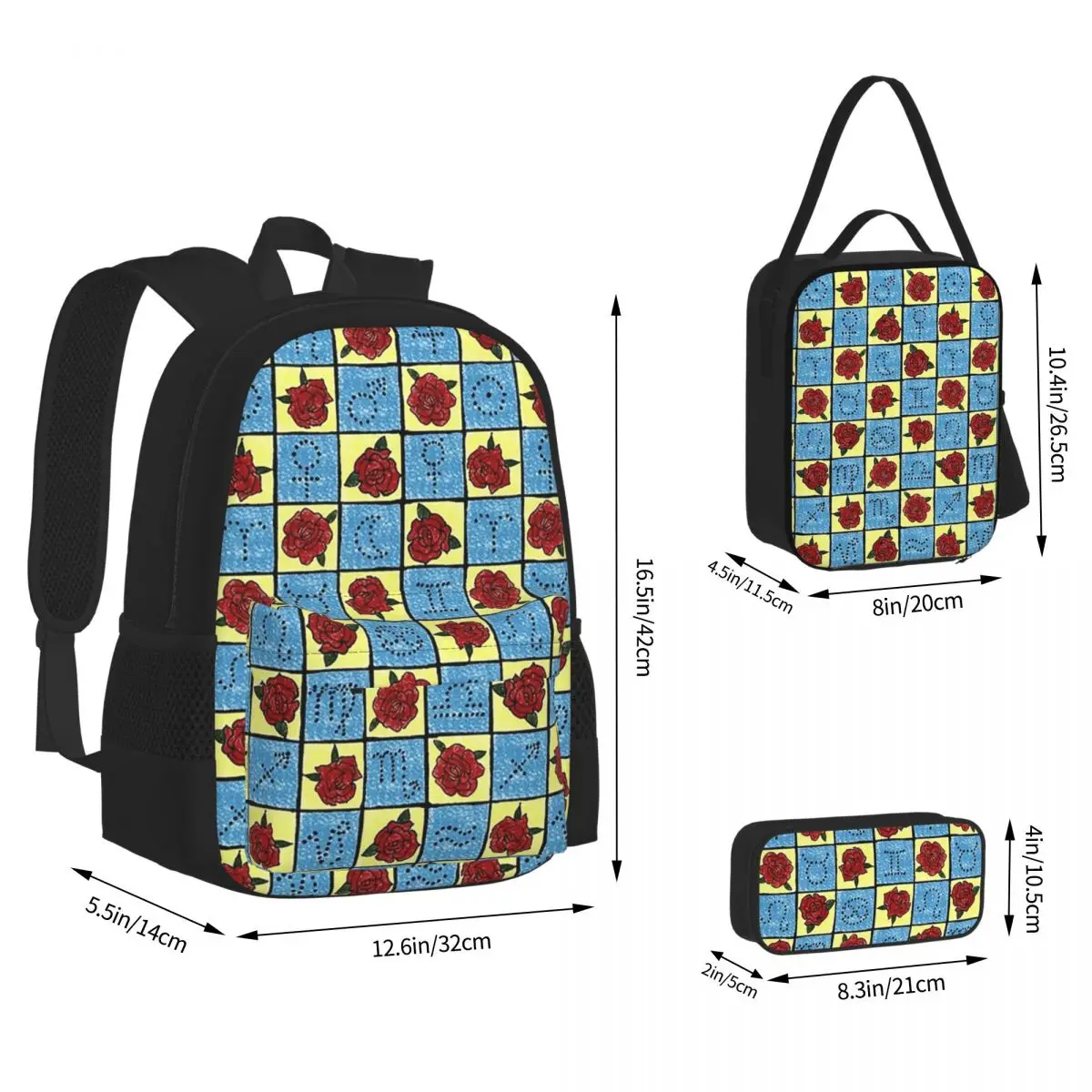 9 Of Swords Tarot Blanket By Tarotista Backpacks Students Bookbag School Bags Rucksack Lunch Bag Pen Bag Three-Piece Set