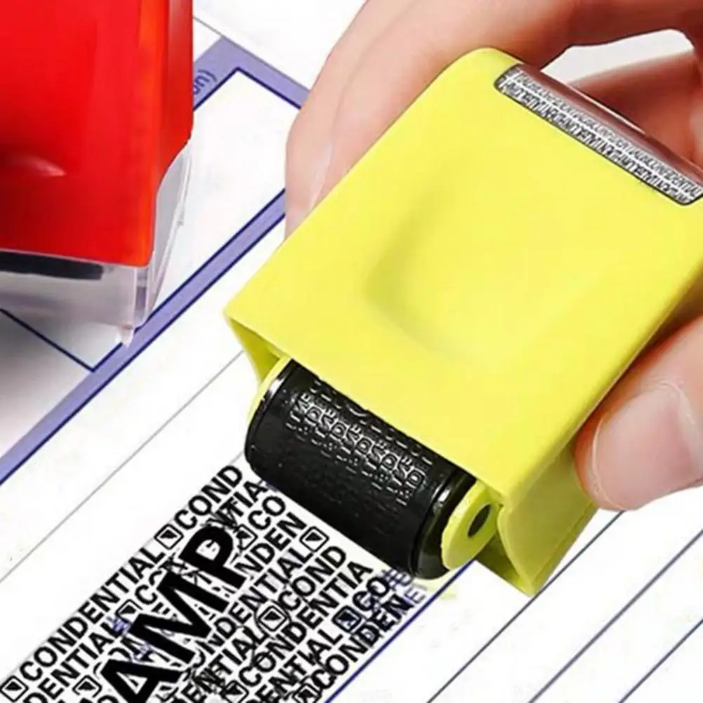 ID Privacy Roller Eco-friendly Portable Waterproof Guard Personal Information Roller Seal Privacy Stamp Roller