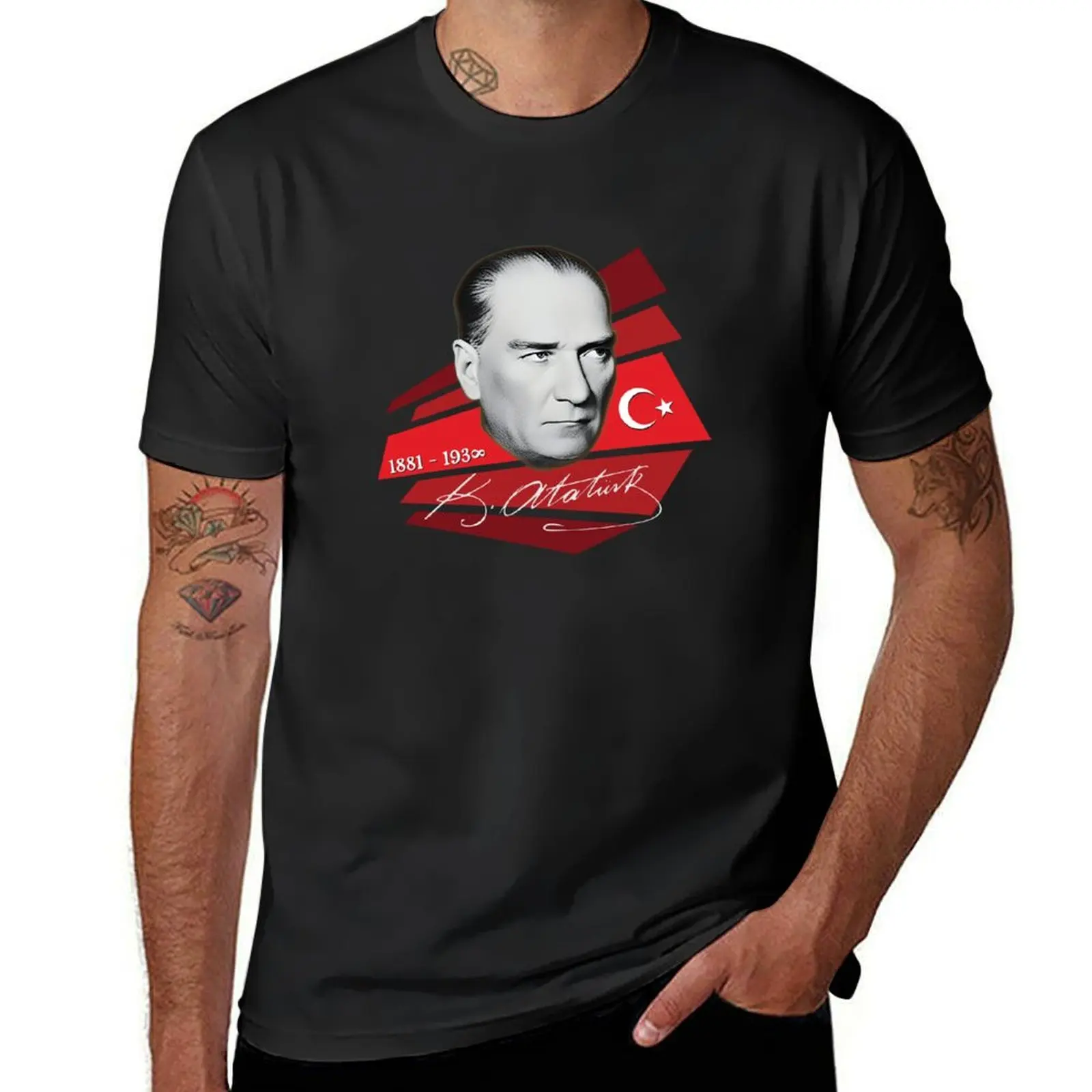 Mustafa Kemal Atatürk - 100 years celebration T-Shirt kawaii clothes tees blanks mens clothing