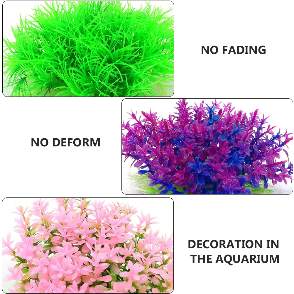 

10pcs Simulation Aquatic Plants Fish Tank Decor Aquarium Landscape Artificial Plants Ornament For Fish Tank Supplies Decorative