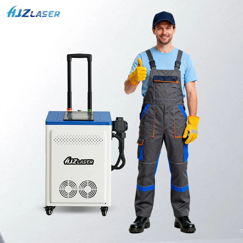 

HJZ Best Cleaning Effect 100w/200w/300w Handheld Portable Pulse Laser Cleaner Laser Cleaning Machine for Fiber Rust Removal