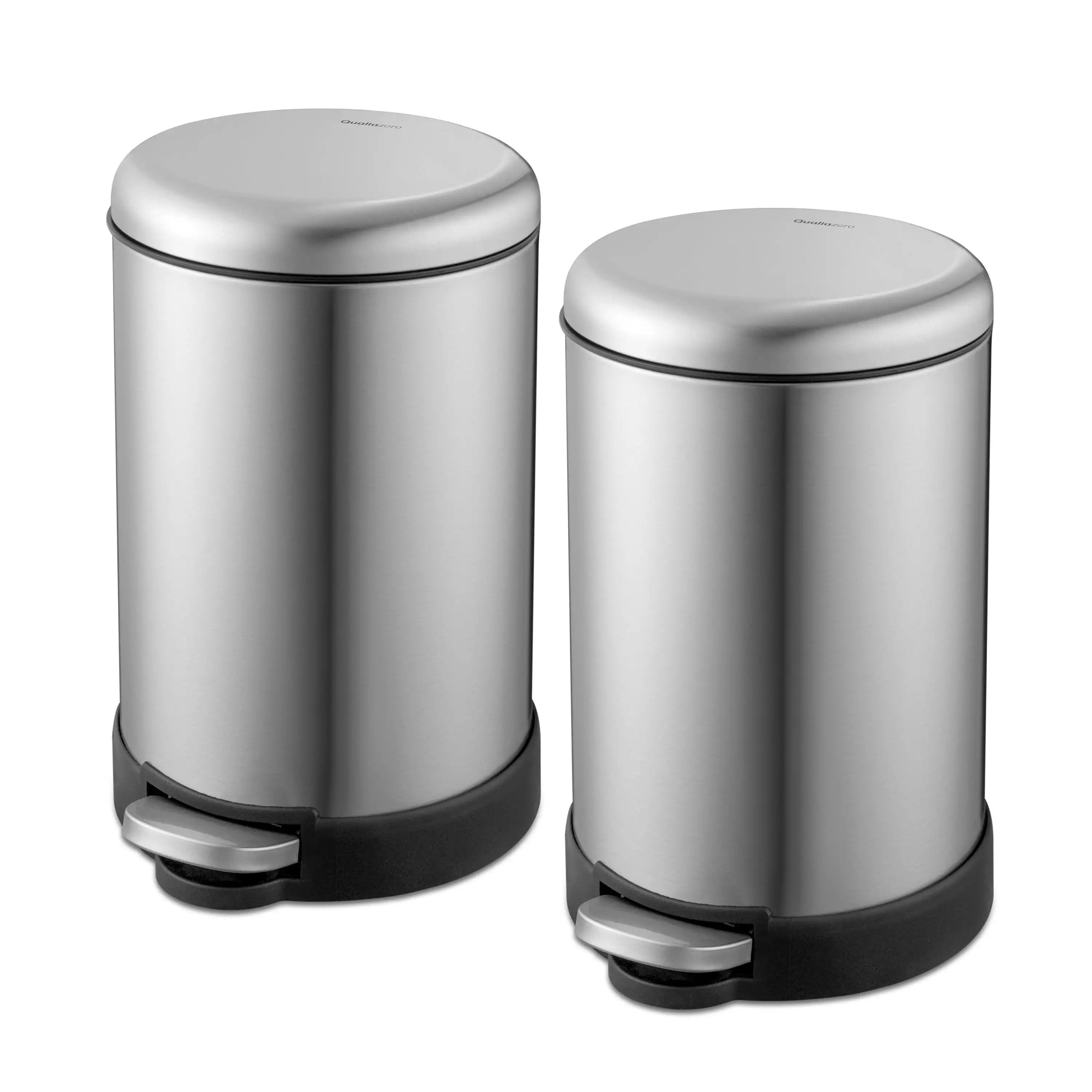 

Trash Can, 1.6 Gal Round Step On Trash Can, Stainless Steel, Pack of 2