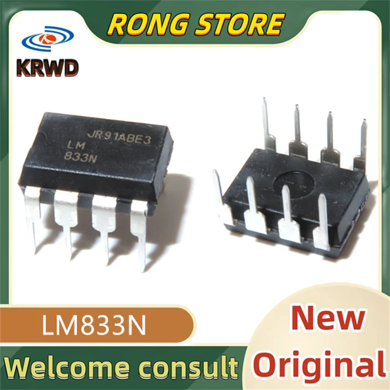 10PCS LM833N New and original LM833 833N DIP-8