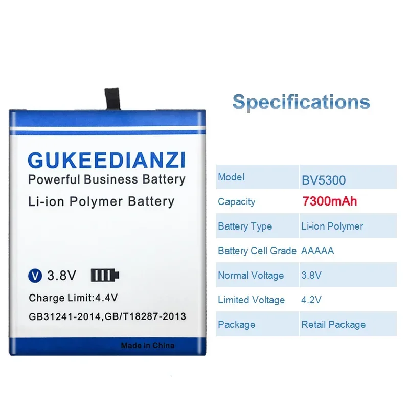 بطارية الهاتف المحمول 7300mAh BV5300(Li765974HT) لهاتف Blackview BV5300 Pro BV5300Pro ذات سعة عالية