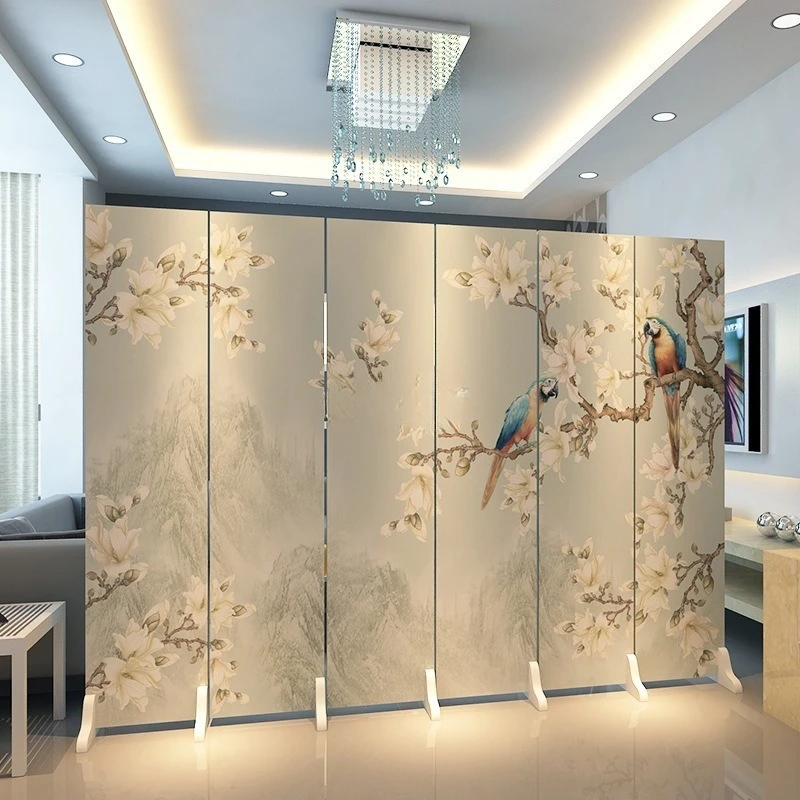 

Chinese screen partition wall living room folding mobile simple modern office bedroom shelter home light luxury direct sales