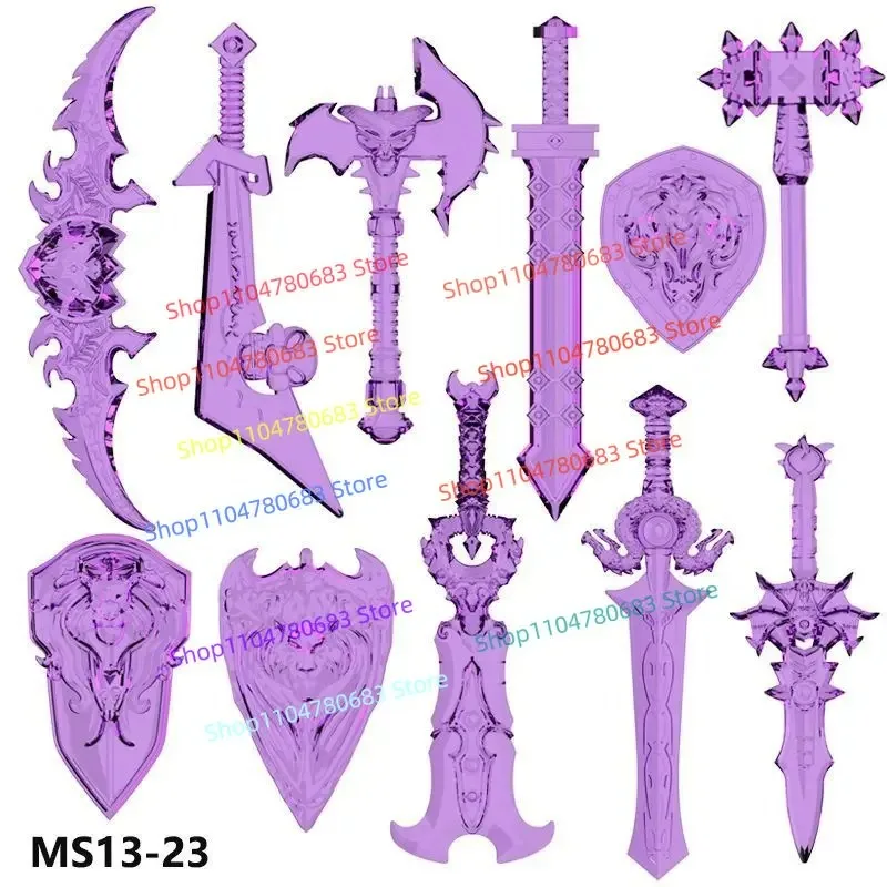 MOC Building Blocks Mini Action Figure Accessories Bow, Battle Axe, Assembly Model Display Anime Toy Accessories Gift