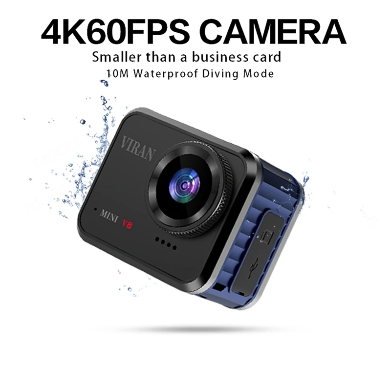 Mini Action Camera 4K60fps Ultra HD 16MP Wifi 145°10M Body Waterproof Helmet Video Recording Camera Sports DV Cam