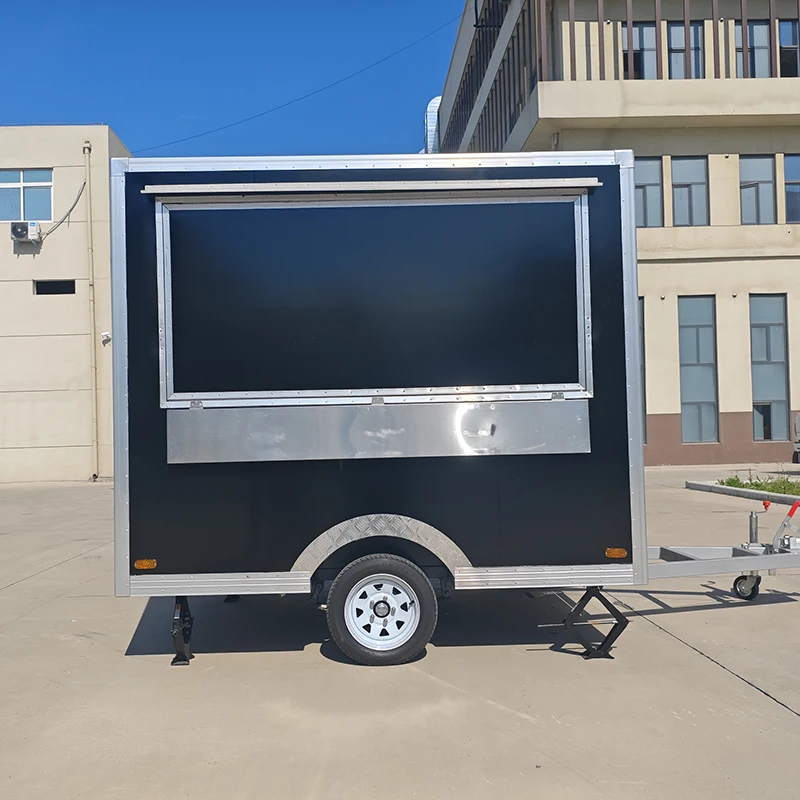 Mini Outdoor Service Cart Towable Mobile Food Trailer for Coffee Ice Cream Catering Full Kitchen Equipment Included