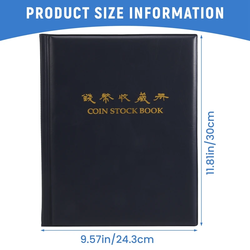 PCCB High Quality Put 200 Pcs Coins Album For Fit Cardboard Coin Holders Professional Coin Collection Book(Color Random)