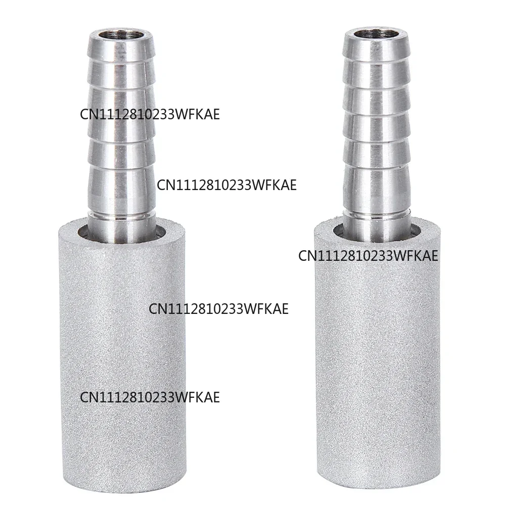 2Pcs 0.5μm Diffusion Stone Stainless Steel Aeration Stone with 1/4 Inch Outer Diameter Barb Brewing Accessories Diffusion Stone