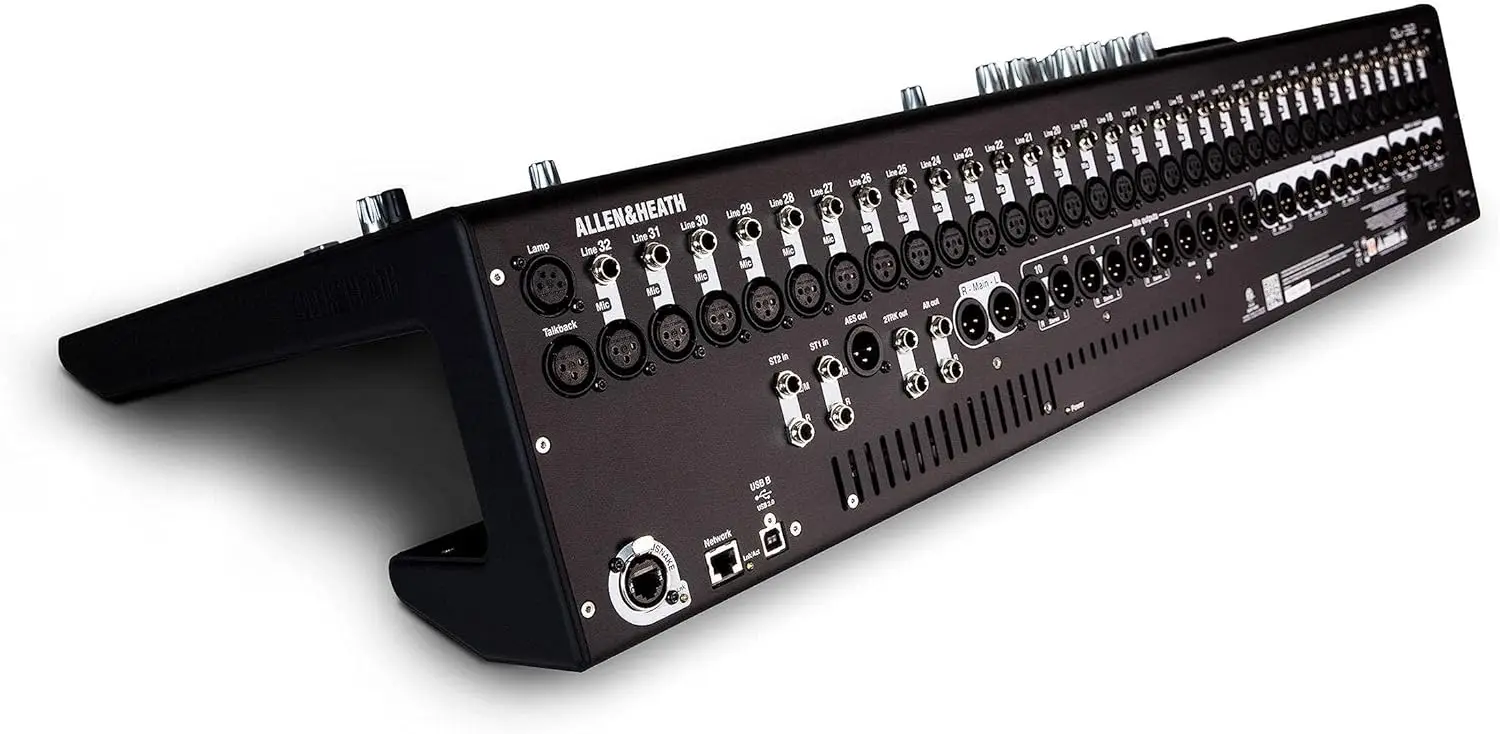 Allen & Heath QU-32C Compact Digital Mixer 38 Inputs 28 Outputs Chrome Edition Black Professional Audio