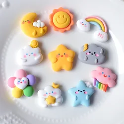 Resin Sewing Buttons For Baby Clothes 10Pcs Cartoon Sun Cloud Star Flower Moon Novel Child Kids Accessories Craft DIY Material