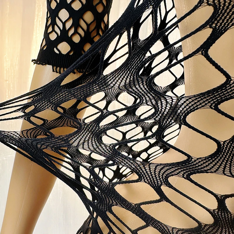 1 peça mulheres arrastão cobrir sem biquíni lingerie sexy transparente oco vestido bodycon manga comprida roupa de praia ds059