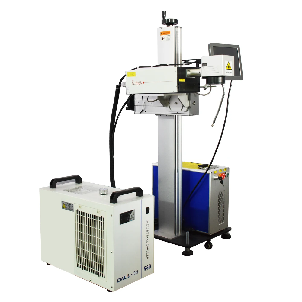 Laser Machines Uv 3 Watts 5W Fly Marking With Conveyor Belt And Amplifier Encoder