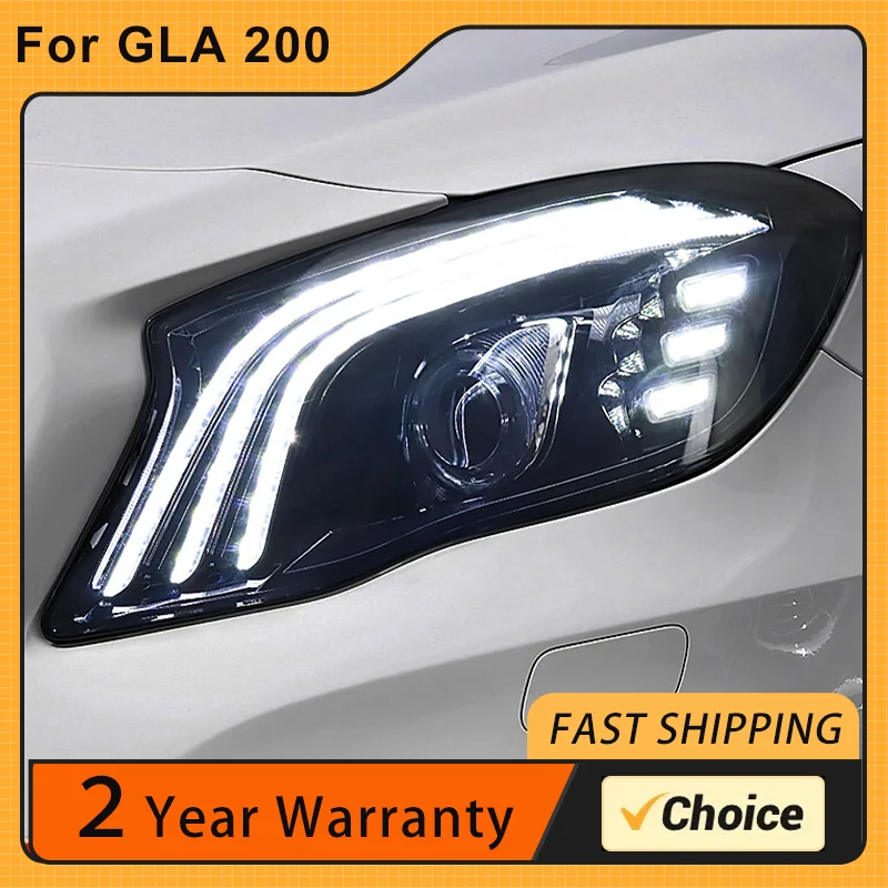 

Car For BENZ GLA200 2015-2019 Headlights DRL Hella LED Bi Xenon Bulb Fog Lights Car Accessory GLA 300 X156 Head Lamp