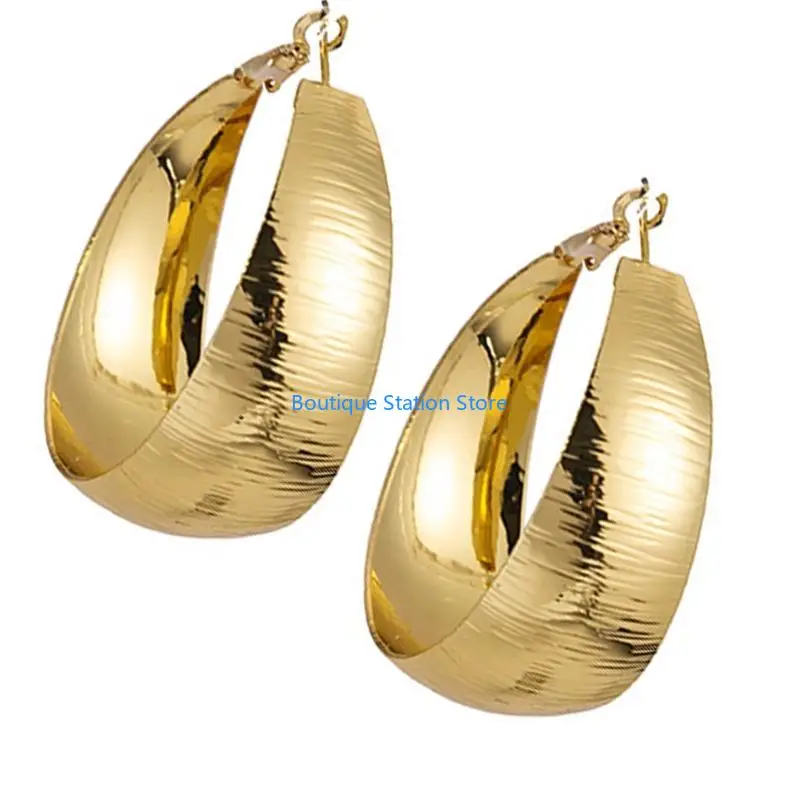 y55f مقنع يدوي أقراط الأبعاد الهندسية الإسقاط البيان بيان الأذن مجوهرات الحديد الملمس مثالي لمحبي الموضة الحاضر