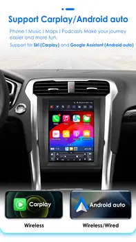 適用於福特Fusion Mondeo mk5 2013-2019的9.7吋Carplay Android Auto車載多媒體智慧系統收音機,帶GPS導航和立體聲功能,2DIN RDS接口 10 最佳銷售 福特Fusion收音機 - №3
