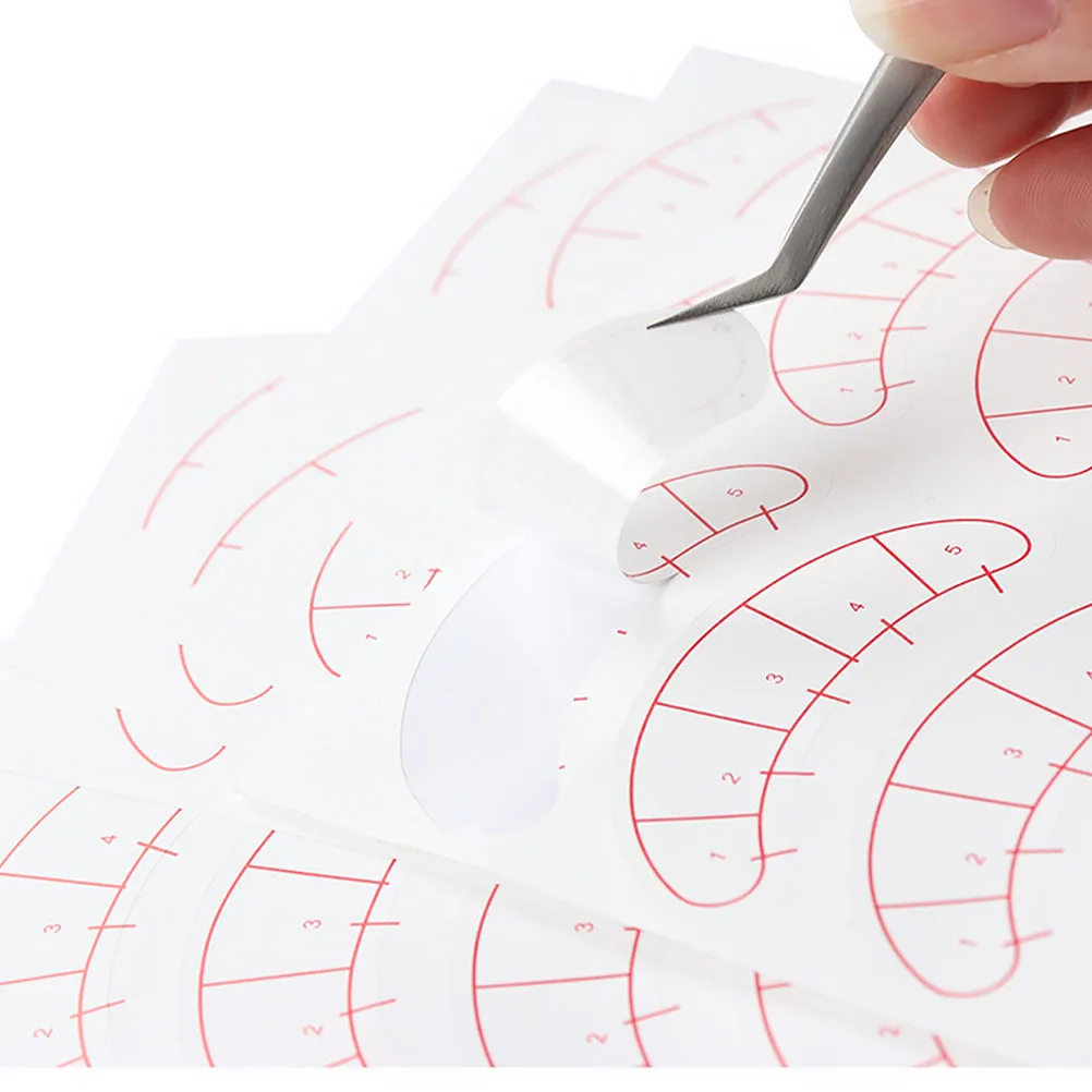 속눈썹 격리 패드용 5포인트 포지셔닝 스티커 2개, 언더 아이 패치, 속눈썹 연장 도구, 접착식 속눈썹