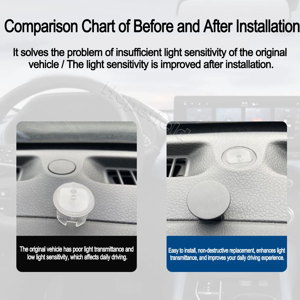 Car Auto Headlight Sensor Cap Head Light Sensing Cover For Nissan X-Trail Sylphy Qashqai Murano Tiida Teana Upgrade Interior