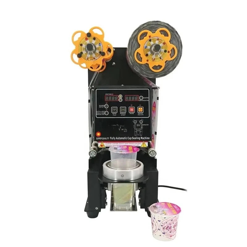 Sigillatrice per vassoi e ciotole usa e getta in PP per animali domesticiMacchina per sigillare tazze professionale automatica