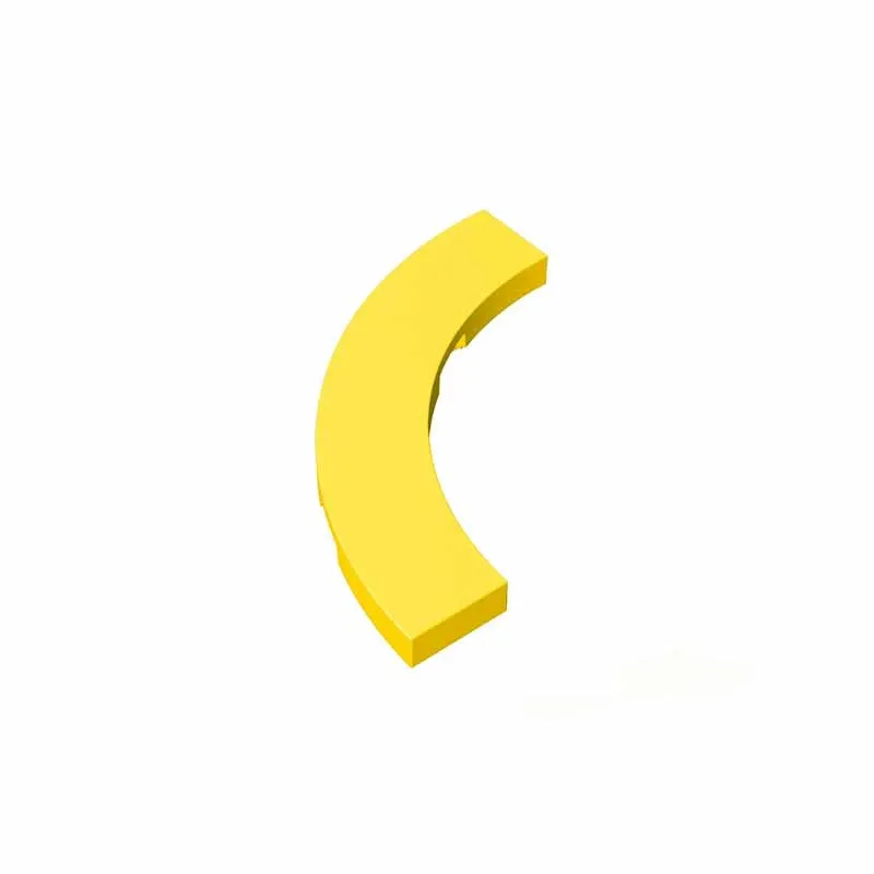 30PCS MOC compatible with 27507 ceramic tile rounded corners 4 x 4 curved macaroni wide building block parts DIY children's toys