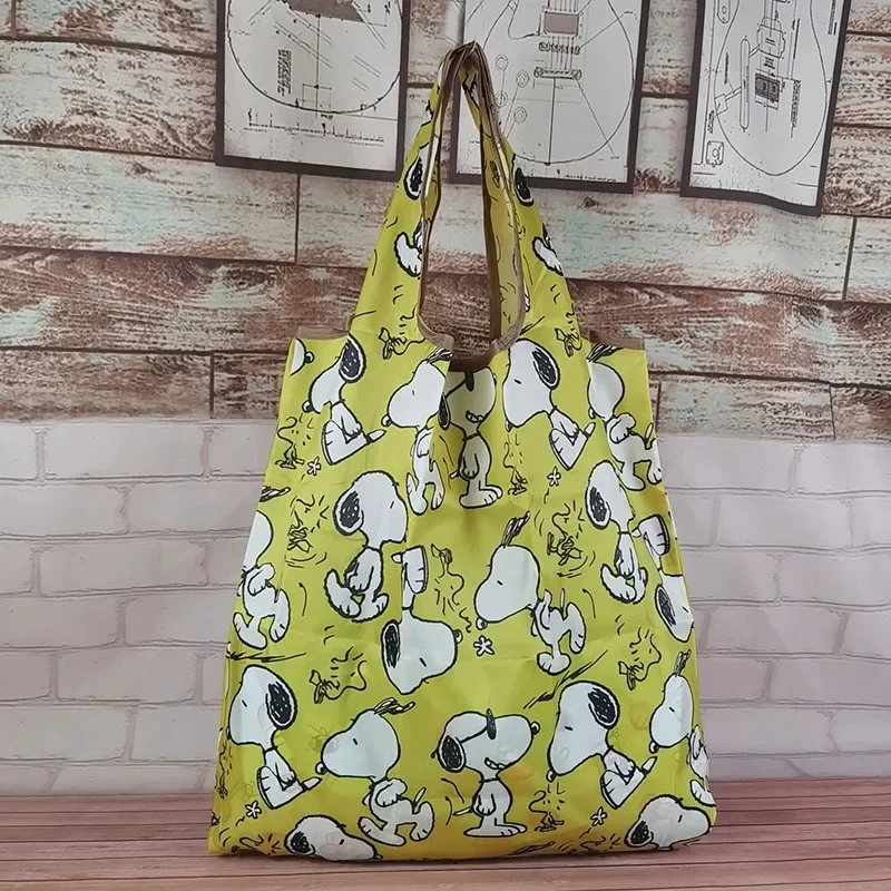 Snoopy Shopping Bag Foldable Reusable Eco Bag for Vegetables Grocery Package Women Shopper Bag Large Handbags Tote Bag Portable