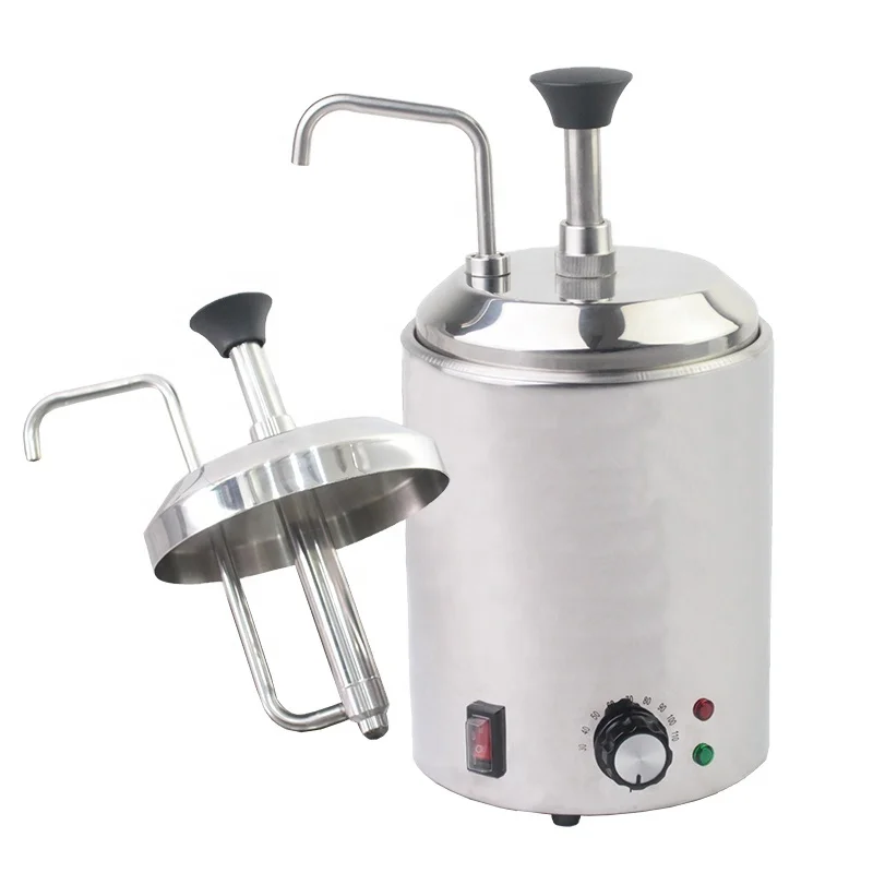 Nacho Cheese Dispenser Warmer Machine 2,3L Hot Sauce Dispenser with Pump