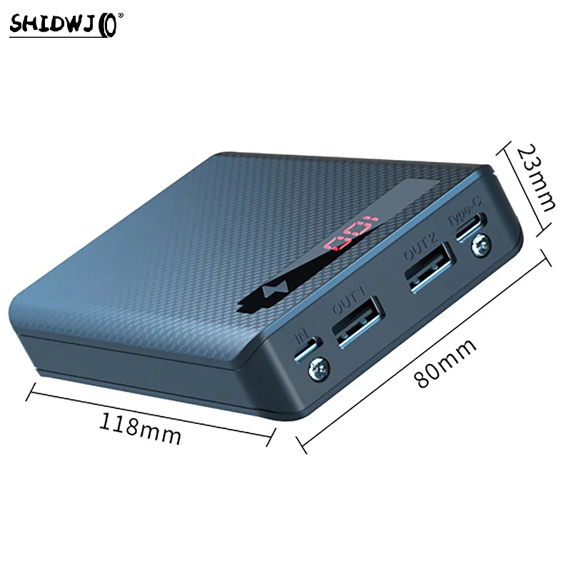 1pcs Charger Detachable DIY Shell 5*18650 Battery Power Bank Case 10W Dual USB Holder Battery Storage Box