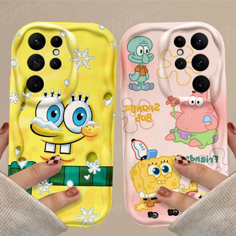 SpongeBobs Patrick Star 3D Wave Case For Samsung Galaxy A12 A22 A32 A52 A52S A72 A11 A21S A31 A51 A71 A20 A30 A50 Silicone Cover