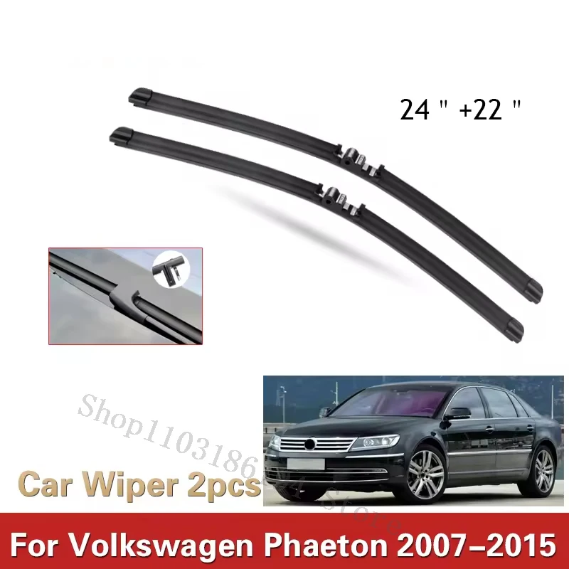 

Car Wiper Blade For Volkswagen PHAETON 24"+22" 2007-2015 Auto Windscreen Windshield Wipers Blades Window Wash Side Pin