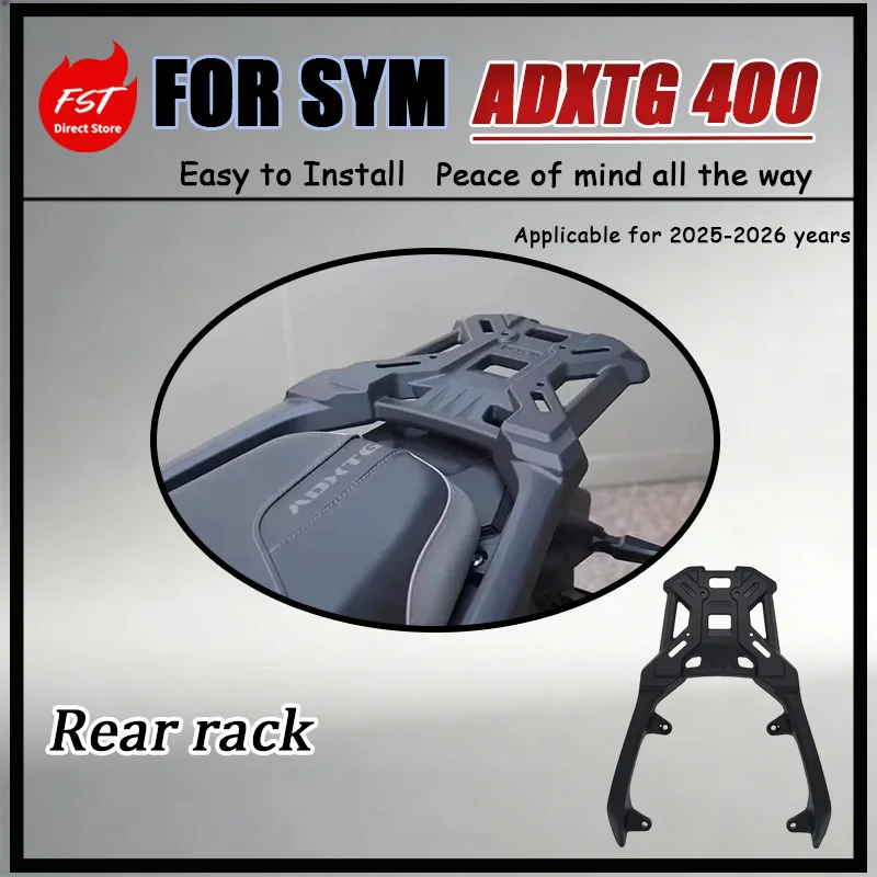 For SYM ADXTG Sabertooth 400 2025-2026 Aluminum Alloy Rear Rack Edge Polished Burr-Free Motorcycle Luggage Carrier