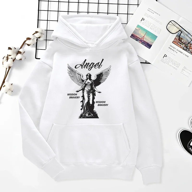 

Angel Beautiful Goddess Sculpture Prints Streetwear Men Hip Hop Comfortable Hoody Casual Loose Sweatshirt Fashion Fleece Hoodies