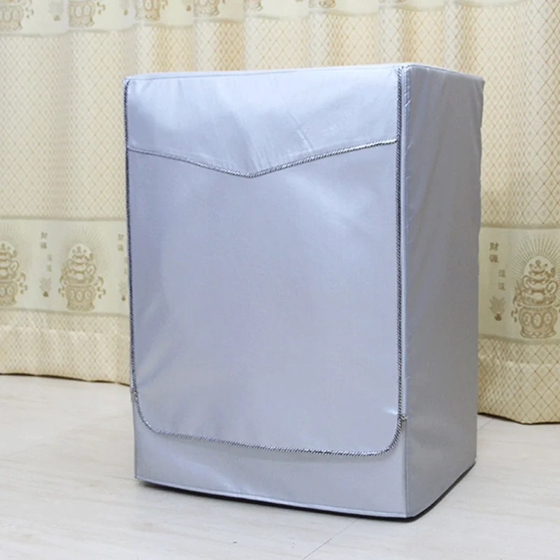 S-XXL Fully Automatic Roller Washer Sunscreen Washing Machine Waterproof Cover Dryer Polyester Silver Dustproof Cover