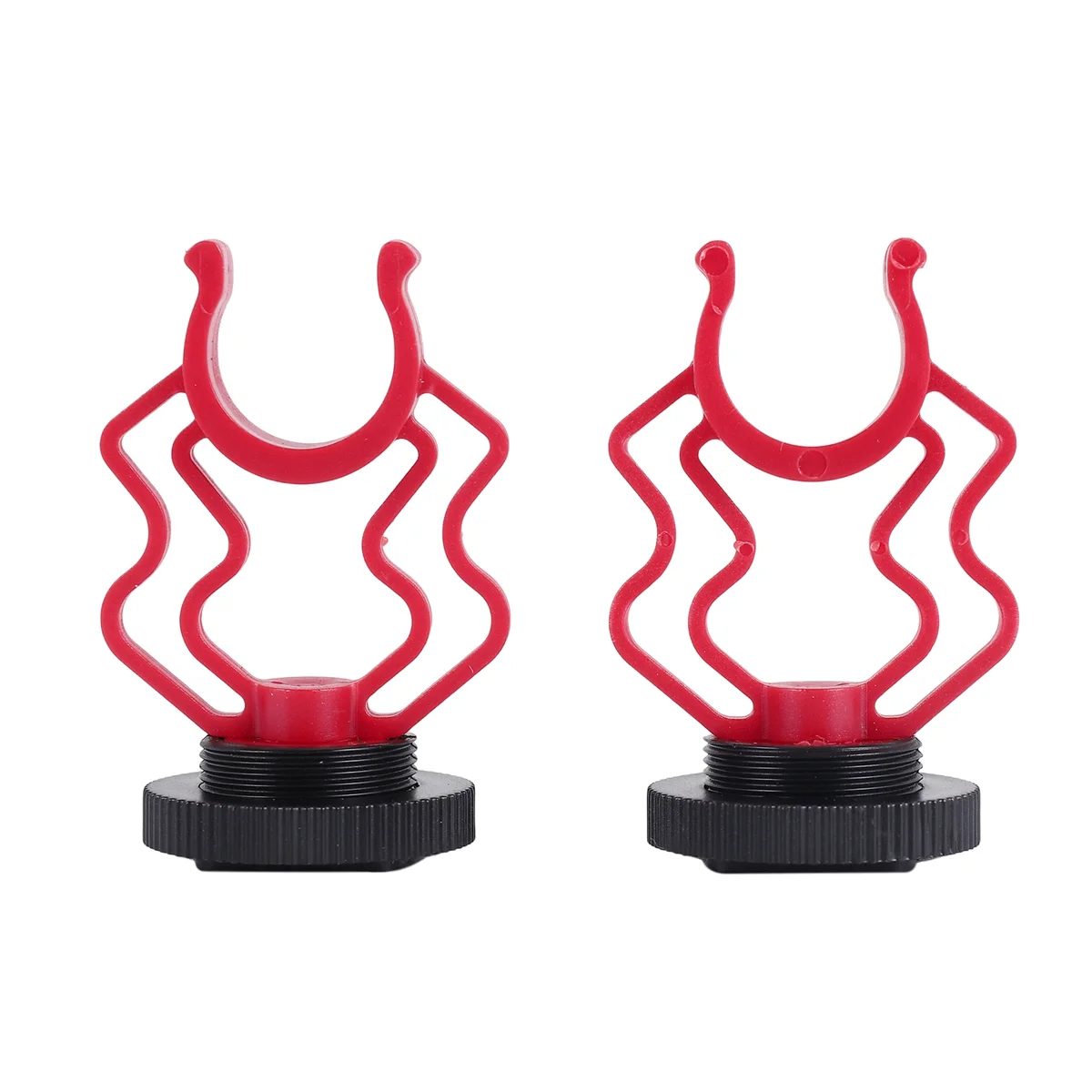 2PCS Universal Microphone Wavy Shock Mount Adapter Plastic Microphone Bracket Mount Replacement for By-mm1