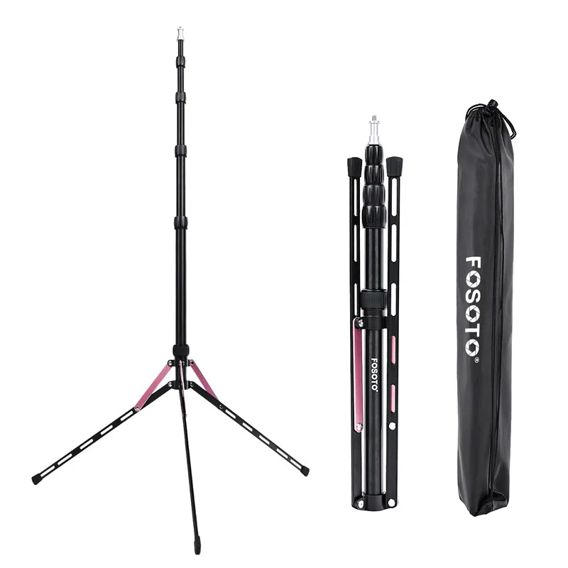 

Fosoto FT-190B Purple Led Light Tripod Stand 2.2m Head Softbox For Photo Studio Photographic Lighting Flash Umbrella Reflector