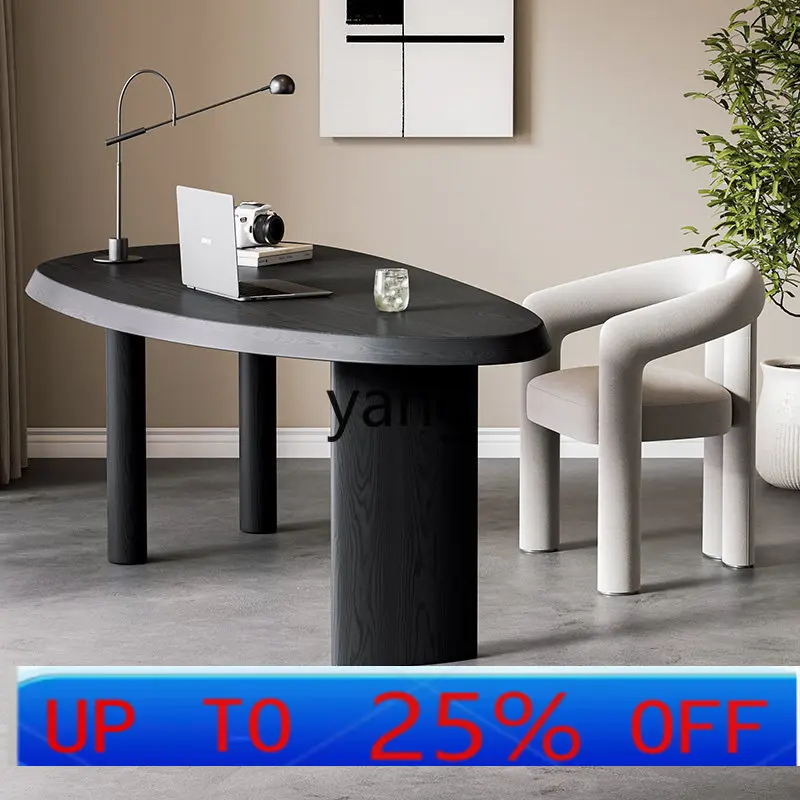 

LMM special-shaped solid wood desk, creative desk, living room, home study, simple computer desk