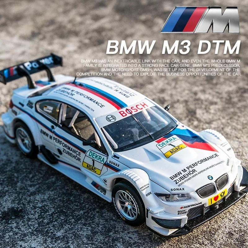 

1:32 BMW M3 DTM гоночная модель автомобиля из сплава, литой и игрушечный искусственный автомобиль, модель со звуком и искусственными игрушками