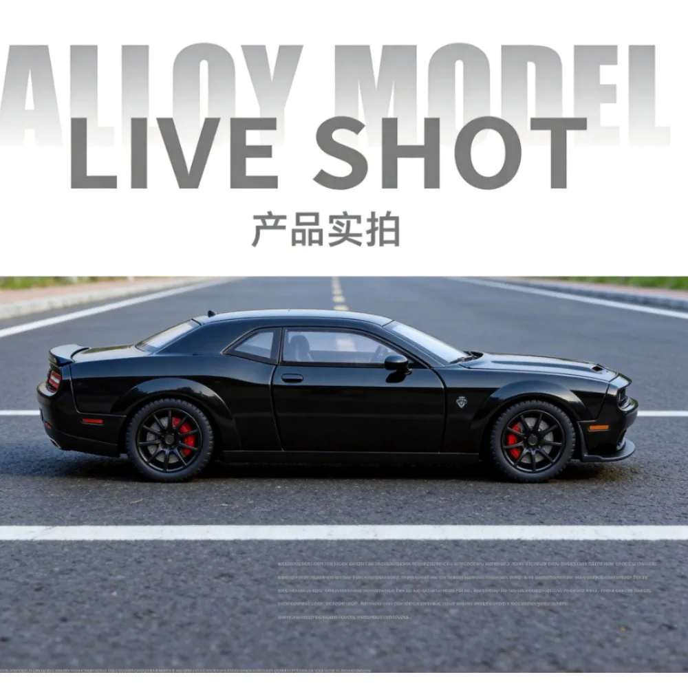 Alloy Diecast 1:24 Dodge HellcatSports Car Model, Pull Back Ideal for Kids Play and Birthday Gift for Boyfriend