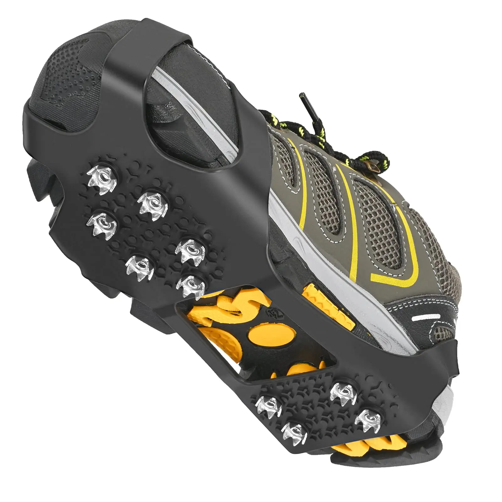 5 10 Pairs GT10 Light Ice Snow Grips Cleat Crampons Over Shoe/Boot Traction Cleat Slip-on Stretch Footwear