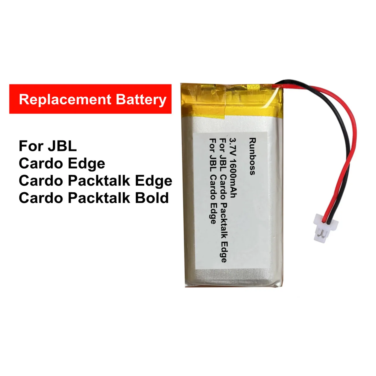 Original Replaces 1600mAh Battery For JBL Cardo Edge / Cardo Packtalk Edge Gaming Headset Headphone