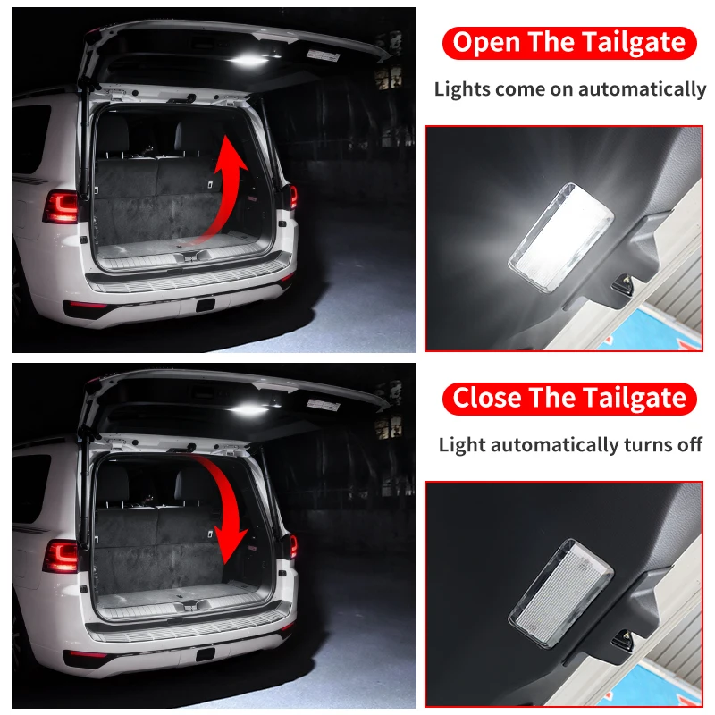 لتويوتا 2021-2025 لاند كروزر 300 LC300 مصباح إضاءة صندوق السيارة مصباح ليد الملحقات الداخلية السوبر مشرق أجزاء الإضاءة مقاوم للماء #6