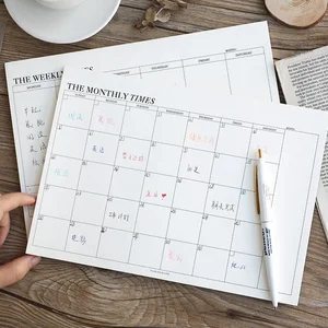 毎週のプランナー毎月の日付なしアジェンダノートブックスケジュールスタディプランナー韓国文房具オフィス学用品 12ベストセールスプランナーMENSILE -3